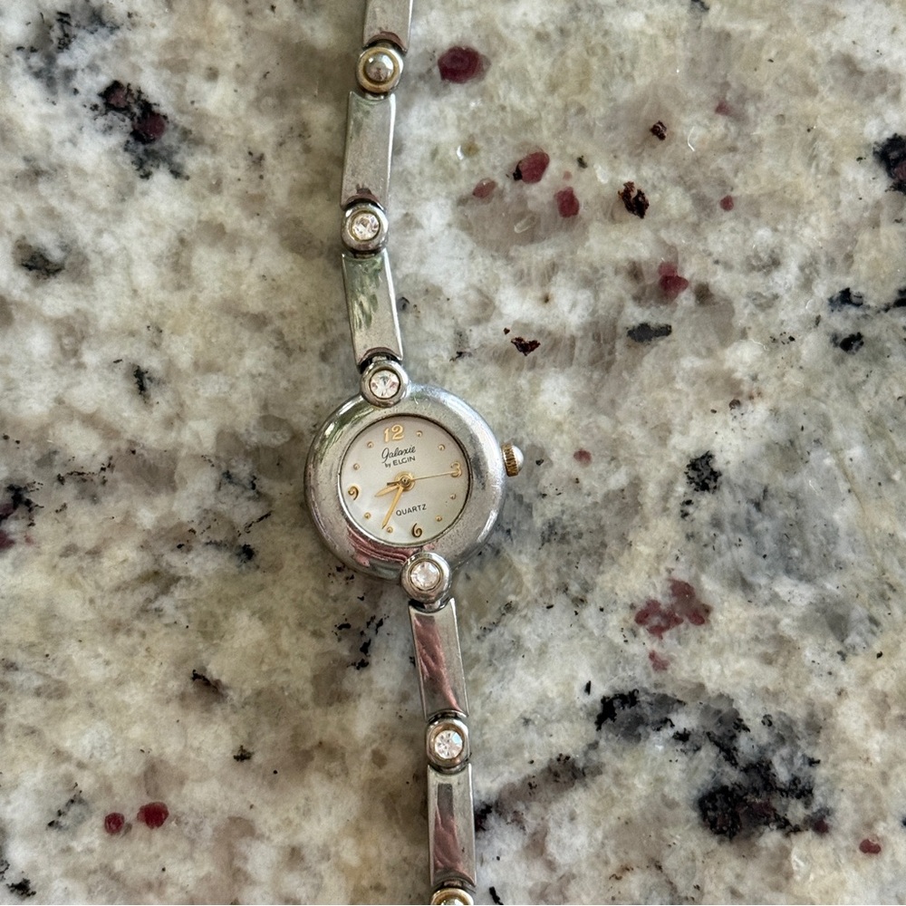 Galaxie By Elgin Two-Tone Silver and Gold Women's Bracelet Watch
